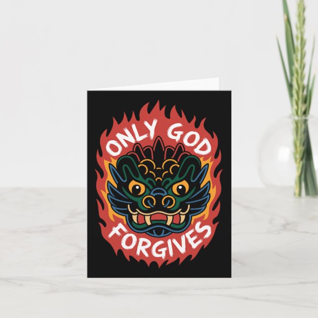 Cartão Camiseta Sólo Dios Perdona1 (Frente)