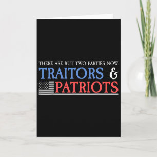 Cartão Camiseta Traidores E Patriotas Republicano Conserv
