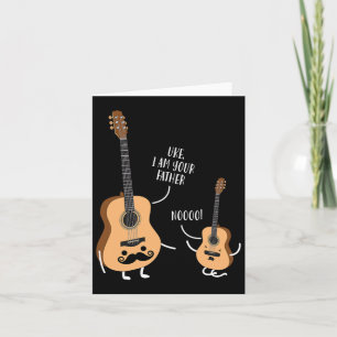 Cartão Camiseta Uke Eu Sou Seu Pai Ukulele Guitarra 