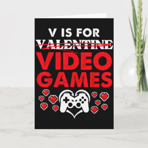 Cartão Camiseta V É Para Jogos De Vídeo Gamer Dia Dos Nam