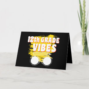 Cartão Camiseta Vibes do 12º Ano de Volta às Aulas Primei