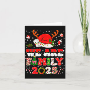 Cartão Camisetas Combinando Família 2025 Pijamas de Natal