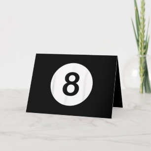 Cartão Camisetas de Salão de Sinuca 8 Ball, Presente para