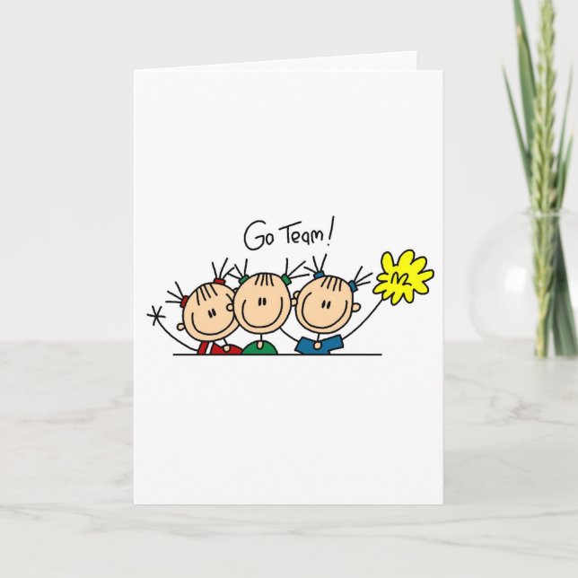 Cartão Camisetas e presentes de animação do Team Sport (Frente)