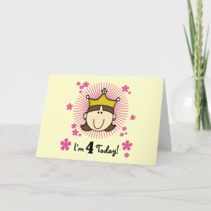 Cartão Camisetas e presentes de aniversário do 4º anivers