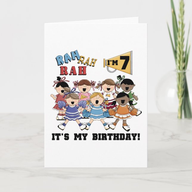 Cartão Camisetas e presentes de aniversário do 7 cheerlea (Frente)