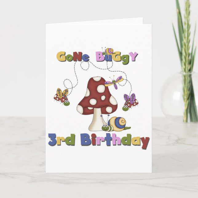 Cartão camisetas e presentes de aniversário do Inseto 3 (Frente)