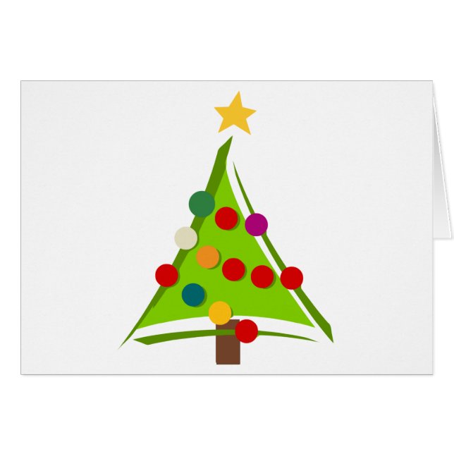 Cartão Camisetas e presentes de árvores de Natal (Frente Horizontal)