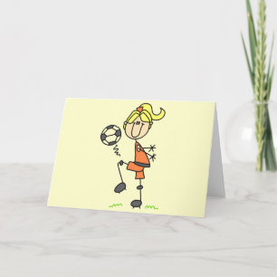 Cartão Camisetas e presentes de futebol com a Figura Stic