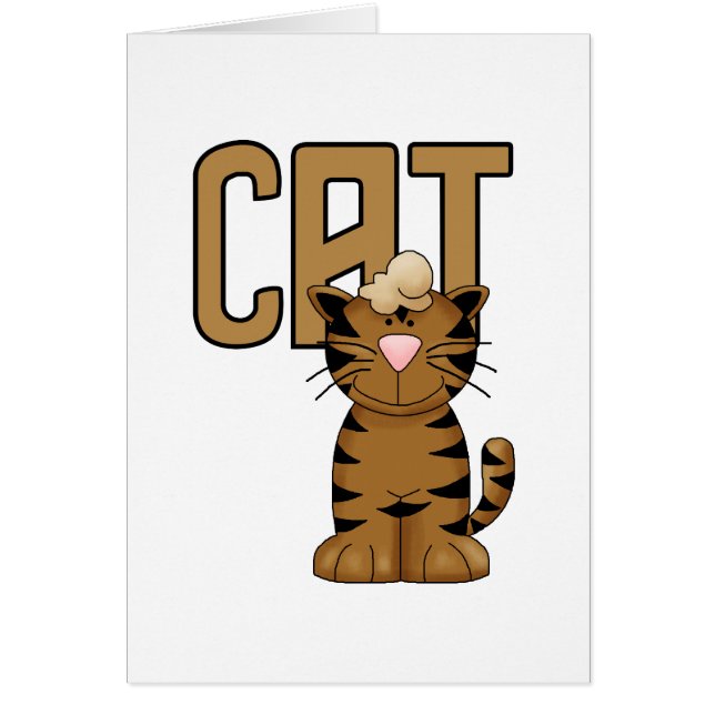Cartão Camisetas e presentes de gato (Frente)