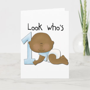 Cartão Camisetas e presentes de primeiro aniversario afro