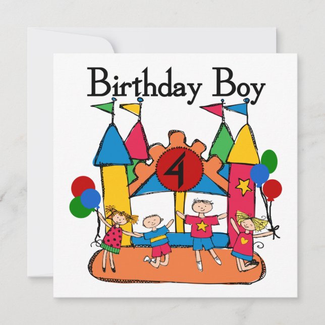 Cartão Camisetas e presentes do Big Bonde Boy 4º aniversá (Frente)