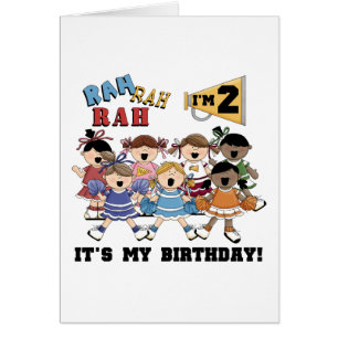 Cartão Camisetas e presentes do segundo aniversário do ch