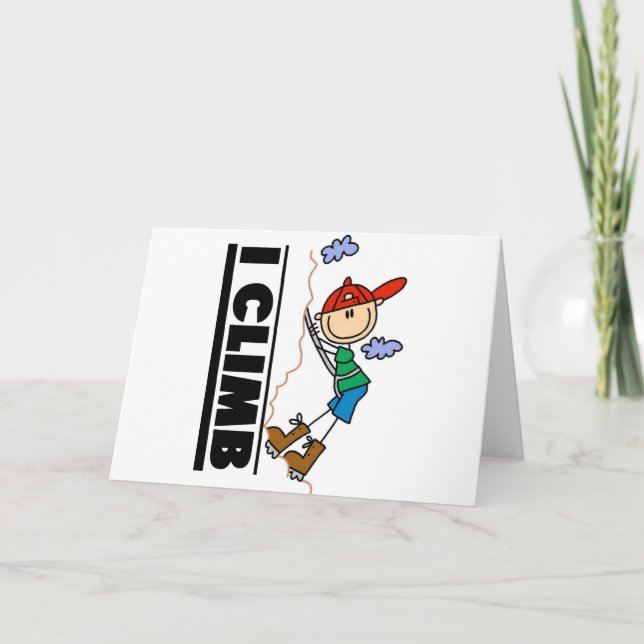 Cartão Camisetas e presentes escalados de rocha (Frente)