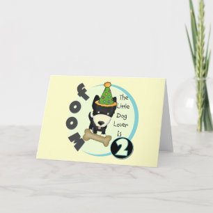 Cartão Camisetas e presentes para segundos aniversários d