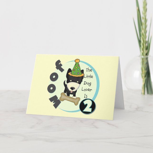 Cartão Camisetas e presentes para segundos aniversários d (Frente)