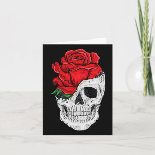 Cartão Camisetas Gráficas Crônicas Florais - Caveira Flor