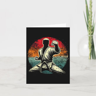 Cartão Camisetas Gráficas De Artes Marciais De Combatente