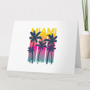 Cartão Camisetas Gráficas De Design legal De Miami Flórid