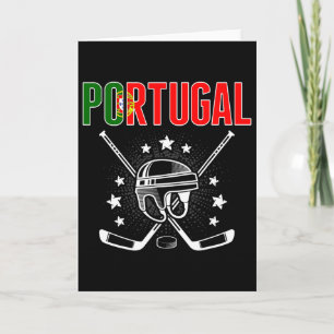 Cartão Camisola de Amantes de Hóquei no Gelo de Portugal