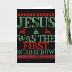 Cartão Camisola Feia Engraçada Jesus Foi O Primeiro Espan