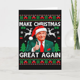 Cartão Camisola Feia Trump Faça O Natal Grande Novamente