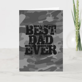 Cartão Camo Bold Best Dad Ever