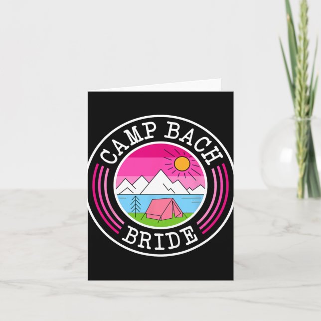 Cartão Camp Bach Bride Bridesmaid Retro Camping Bachelore (Frente)