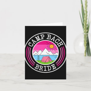 Cartão Camp Bach Bride Bridesmaid Retro Camping Bachelore