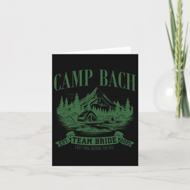 Cartão Camp Bach Team Brid Camping Bachelorette P (Frente)