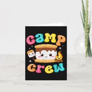 Cartão Camp Crew Smores Marshmallow Camping Family Vacati
