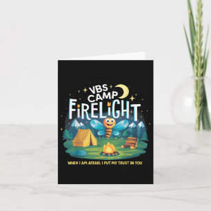 Cartão Camp Firelight Vbs Férias De Camp Bíblia Incêndio 