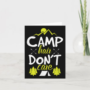 Cartão Camp Hair Não Se Importa Com Raparigas E Mulheres 