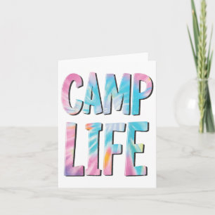 Cartão Camp Life Tie die Summer Top Para Meninas De Verão