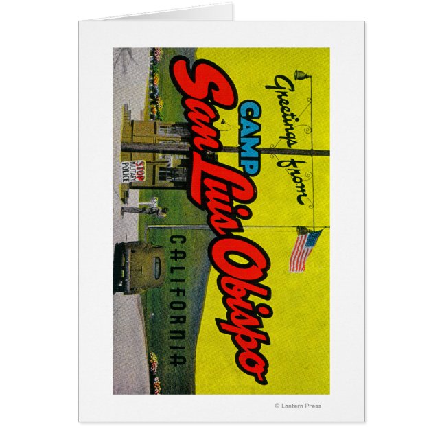 Cartão Camp San Luis Obispo, Califórnia (Frente)