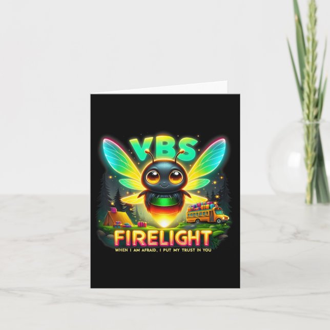 Cartão Camp Vacation Bíblia School Firework 2025 Vbs Camp (Frente)