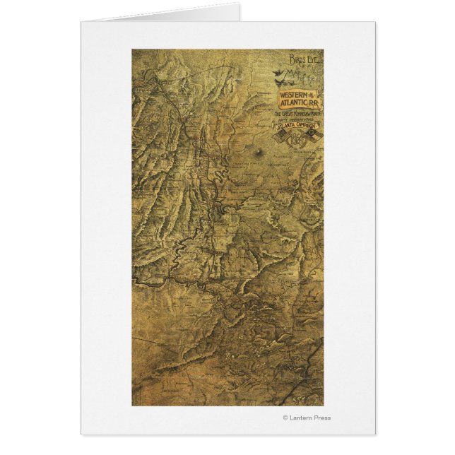 Cartão Campanha Atlanta - Mapa Panorâmico da Guerra Civil (Frente)