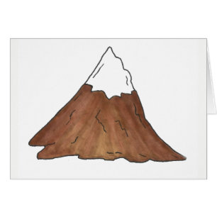 Cartão Campanha De Pico De Montanha Com Capas De Neve