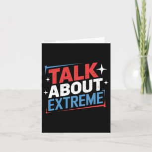 Cartão Campanha Eleitoral Harris Fala Sobre Extreme