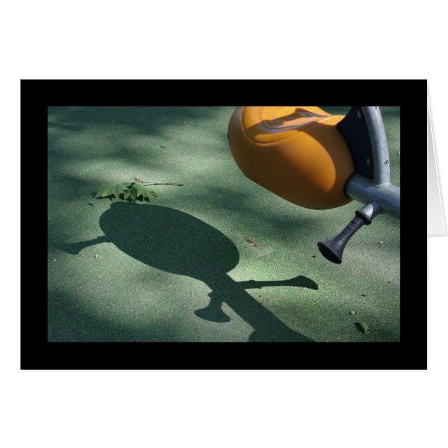 Cartão Campanha para Crianças 15 Teeter-totter Sombra (Frente Horizontal)