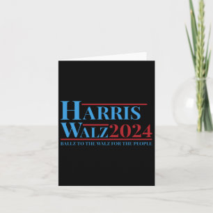 Cartão Campanha Walz 2024 Kamala Harris Tim Walz Engraçad
