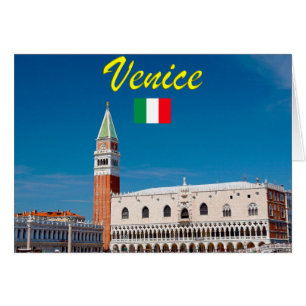 Cartão Campanile Venice, Itália, marca de rua - Foto Pro