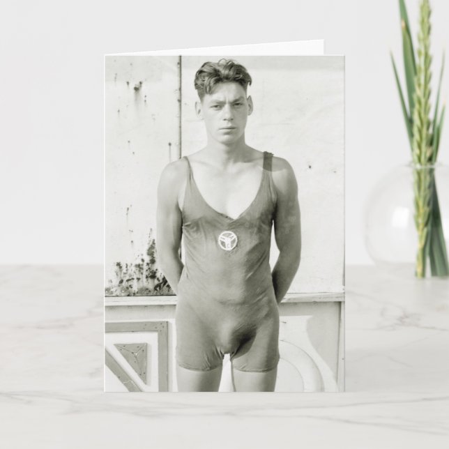 Cartão Campeão de natação, 1920 (Frente)