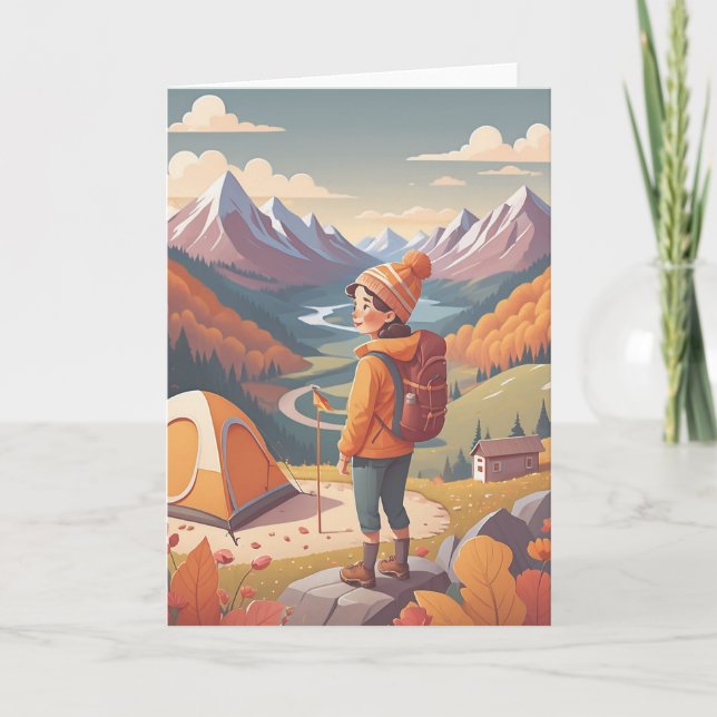 Cartão Camping Adventure Wishes (Frente)
