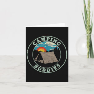 Cartão Camping Buddies! Camisa Retroativa Engraçada Para