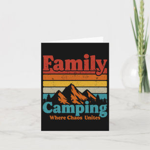 Cartão Camping Família Caos de Acampamento Une Camper Fel
