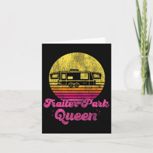 Cartão Camping Girl Retro Vintage Trailer Park Queen