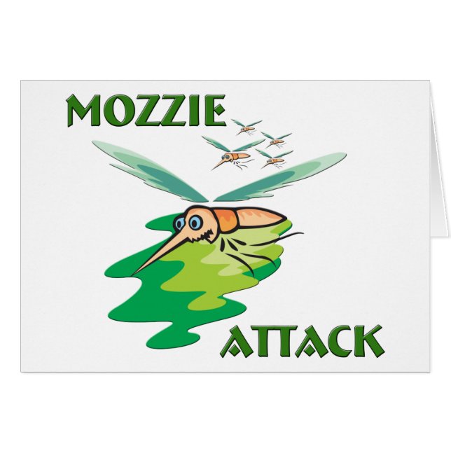 Cartão Camping Mozzie (Frente Horizontal)