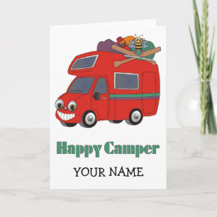 Cartão Campingista Feliz