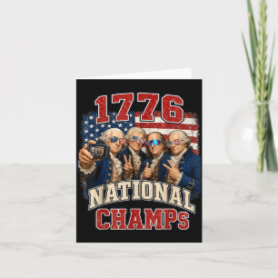 Cartão Campions Nacionais de 1776 Patriótico Divertido Am